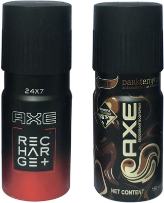

AXE 24X7 , DARK TEMPTATION (PACK OF 2) Deodorant Spray - For Men(150 ml, Pack of 2)