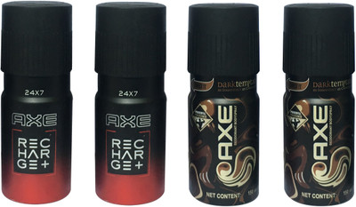 

AXE 2 24X7 , 2 DARK TEMPTATION (PACK OF 4) Deodorant Spray - For Men(150 ml, Pack of 4)