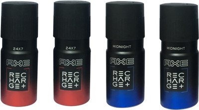 

AXE 2 24X7 , 2 MIDNIGHT(PACK OF 4) Deodorant Spray - For Men(150 ml, Pack of 4)