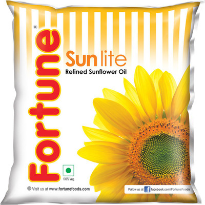 Fortune Sunlite Refined Sunflower Oil Pouch(500 ml)
