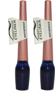

beauty hub Waterproof Shimmer Glitter Eyeliner (Blue) 2 Pc X 6 ml(Blue)