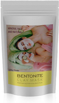 

Pure Nature Organic Bentonite Clay Powder for Face Pack (100 Gm) | Indian Healing Clay | Rejuvenates Skin & Hair | Natural Detoxifying Healing Facial Mask To Exfoliate and Deep Pore Cleansing | Reduced Acnes | Remove Excessive Oil(100 g)