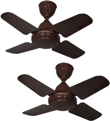 

QUALX INOVA HIGH SPEED TURBO FAN 4 Blade Ceiling Fan(BROWN, Pack of 2)