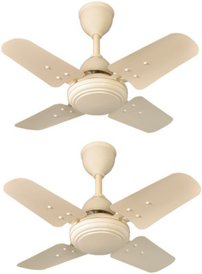 

QUALX INOVA HIGH SPEED TURBO FAN 4 Blade Ceiling Fan(Ivory, Pack of 2)
