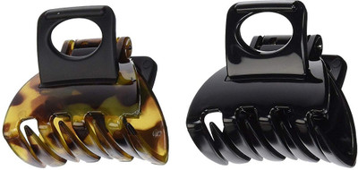 

Scunci No-slip Grip Double Teeth Jaw Clips 4 cm 2-Count Hair Claw(Multicolor)