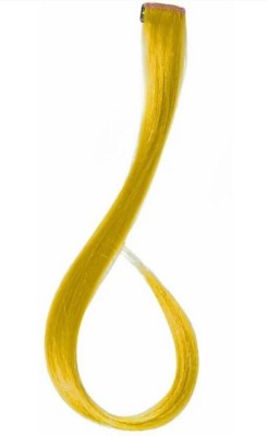 VIVIAN Single Clip Synthetics Yeliow Coloured Extension For Women & Girls For Teen age Girls Hair Extension