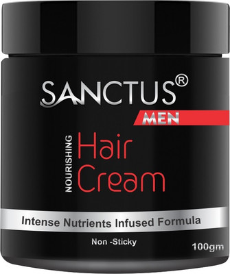 

SANCTUS HAIR CREAM For Men (Intense Nutrients Infused Formula – Control Hair Fall, Hair Greying & Dandruff) - 100gm Hair Cream(100 g)
