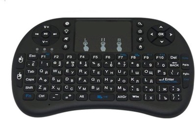 Wonder Star Mini Keyboard with inbuilt Mouse Bluetooth, Wireless Multi-device Keyboard(Black)