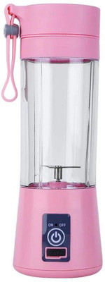AEC Portable Electric USB Fruits Bottle 550 Juicer Mixer Grinder(Pink, 1 Jar)