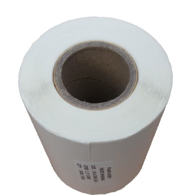 CHROMO 34mm x 20mm x 3UP (5000 PCS PER ROLL) FOR DESKTOP BARCODE PRINTER SELF ADHESIVE BARCODE STICKER (PACK OF 5 ROLLS) Paper Label(White)