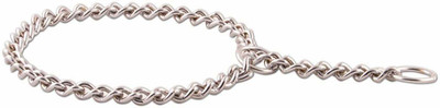 

Purple Bone Dog Choke Chain Plain Silver Length 2 feet No.10 (Medium) 60 cm Dog Chain Leash(Silver)