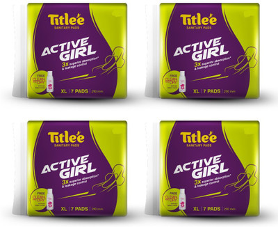 

Titlee Active Girl Sanitary Pad(Pack of 4)