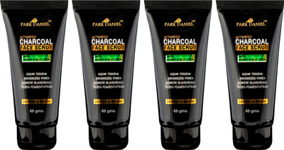 PARK DANIEL Activated Charcoal Scrub- For Deep Cleansing and Blackhead RemovalCombo pack of 4 tubes of 60 gms(240 gms) Scrub(240 g)