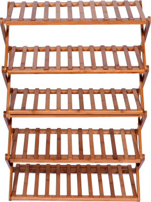 Haneez Solid Wood Shoe Rack(5 Shelves)