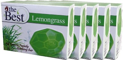 The Best All Season Family Bathing Bar - Lemon Grass Soap - Pack of 5(5 x 20 g)