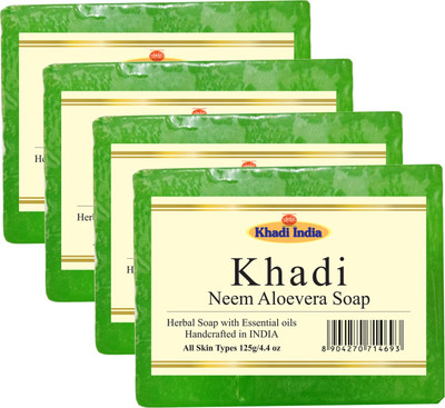 Khadi Neem Aloe Vera(125 g, Pack of 4)