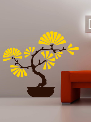 ALLURE 86 cm Bonsai Tree Self Adhesive Sticker(Pack of 1)
