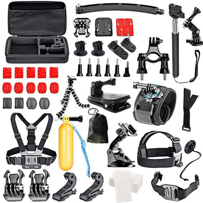 

Powerpak 60-in-1 Go-Pro Accessories Kit for Action Camera (Hero 6 5 4 3+ 3 2 1, SJ4000 SJ5000 SJ6 ) Strap(Black, Yellow, Red)
