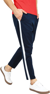 Young trendz Solid Men Dark Blue Track Pants