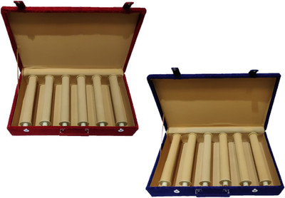

Addyz pack of 2 6 Rods Bangle Box Velvet Coated Vanity Box Jewellery Vanity Box(Red, Blue)