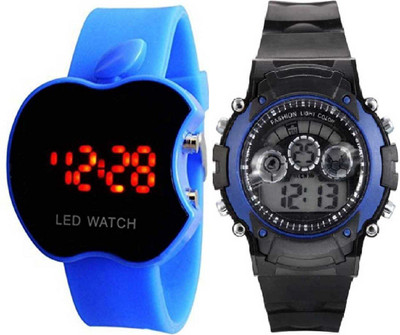 KINGLAND ORIGINAL BLUE COLOR SET OF 2 DIGITAL KIDS CHOICE FAVORITE SPORT 7 LIGHT Digital Watch - For Boys & Girls