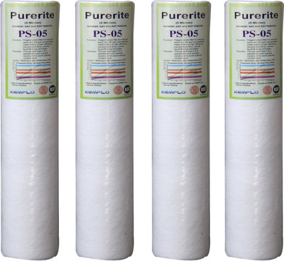 

kemflo Spun Filter Cartridge Pack Of 4 Solid Filter Cartridge(5, Pack of 4)