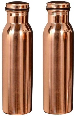 G Mart pure copper joint free set of 2 900 ml Bottle(Pack of 2, Brown, Copper)