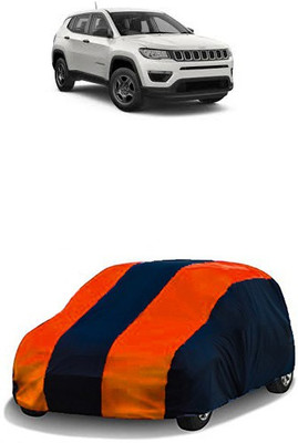 QualityBeast Car Cover For Jeep Compass (Without Mirror Pockets)(Orange, Black)