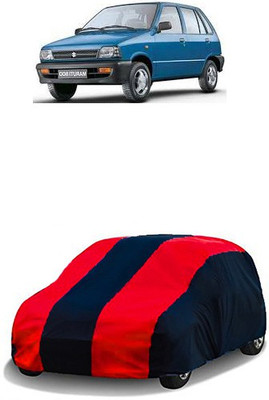 QualityBeast Car Cover For Maruti Suzuki 800 (Without Mirror Pockets)(Red, Black)