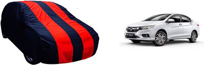 QualityBeast Car Cover For Honda City i-Dtec (Without Mirror Pockets)(Maroon, Black)