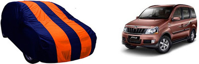 QualityBeast Car Cover For Mahindra Xylo (Without Mirror Pockets)(Orange, Blue)