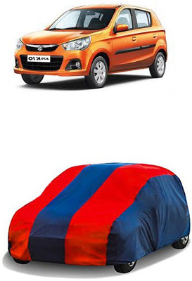 QualityBeast Car Cover For Maruti Suzuki Alto K10 (Without Mirror Pockets)(Maroon, Blue)