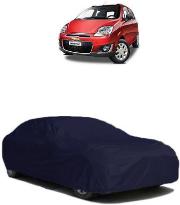 QualityBeast Car Cover For Chevrolet Spark (Without Mirror Pockets)(Blue)