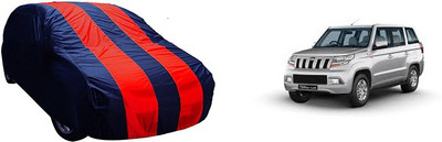 QualityBeast Car Cover For Mahindra TUV300 (Without Mirror Pockets)(Red, Blue)