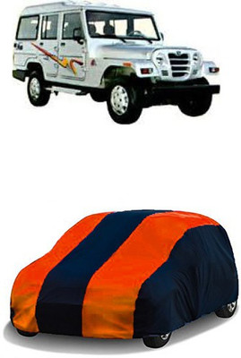 QualityBeast Car Cover For Mahindra Marshal (Without Mirror Pockets)(Orange, Black)