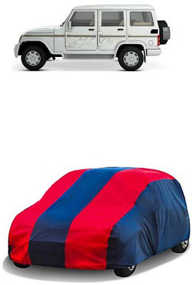 QualityBeast Car Cover For Mahindra Bolero (Without Mirror Pockets)(Red, Blue)