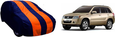 QualityBeast Car Cover For Maruti Suzuki Grand Vitara (Without Mirror Pockets)(Orange, Blue)