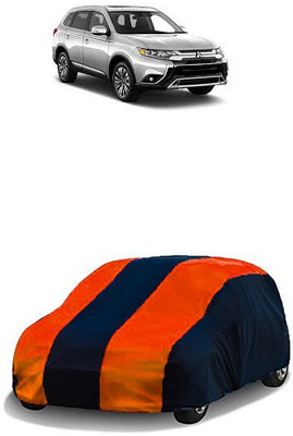 QualityBeast Car Cover For Mitsubishi Outlander (Without Mirror Pockets)(Orange, Black)