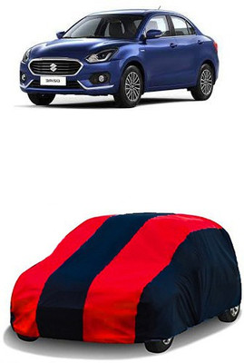 QualityBeast Car Cover For Maruti Suzuki Swift Dzire (Without Mirror Pockets)(Red, Black)