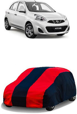 QualityBeast Car Cover For Nissan Micra (Without Mirror Pockets)(Red, Black)
