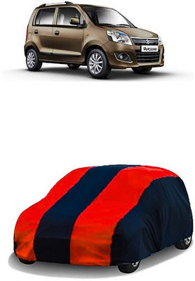 QualityBeast Car Cover For Maruti Suzuki Wagon R 1.0 (Without Mirror Pockets)(Maroon, Black)