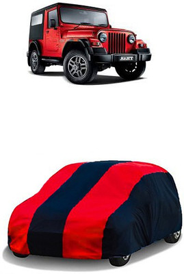 QualityBeast Car Cover For Mahindra Thar (Without Mirror Pockets)(Red, Black)