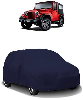 QualityBeast Car Cover For Mahindra Jeep (Without Mirror Pockets)(Blue)