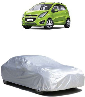 QualityBeast Car Cover For Chevrolet Beat (Without Mirror Pockets)(Silver)