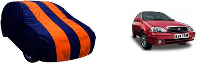 QualityBeast Car Cover For Maruti Suzuki Esteem (Without Mirror Pockets)(Orange, Blue)