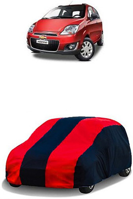 QualityBeast Car Cover For Chevrolet Spark (Without Mirror Pockets)(Red, Black)