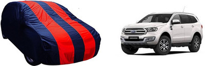 QualityBeast Car Cover For Ford Endeavour (Without Mirror Pockets)(Red, Blue)