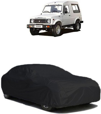 QualityBeast Car Cover For Maruti Suzuki Gypsy King (Without Mirror Pockets)(Black)