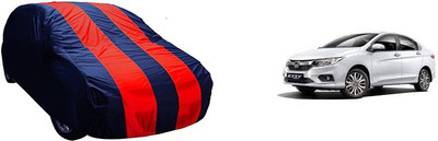 QualityBeast Car Cover For Honda City ZX (Without Mirror Pockets)(Red, Blue)