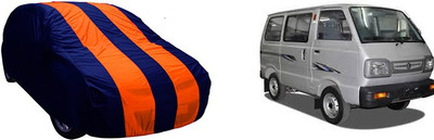 QualityBeast Car Cover For Maruti Suzuki Omni (Without Mirror Pockets)(Orange, Blue)